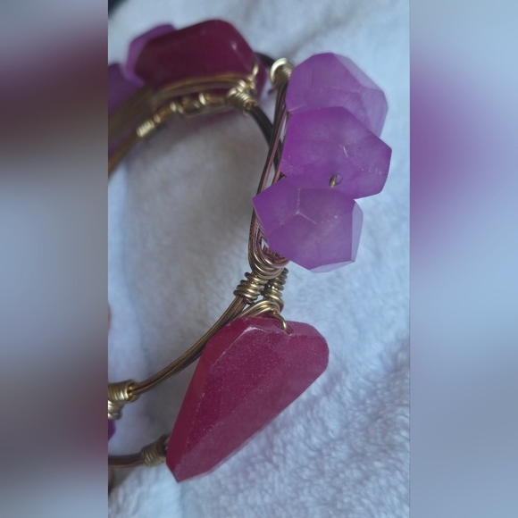 Bourbon and Boweties Vibrant Stone Bangles - Picture 6 of 11